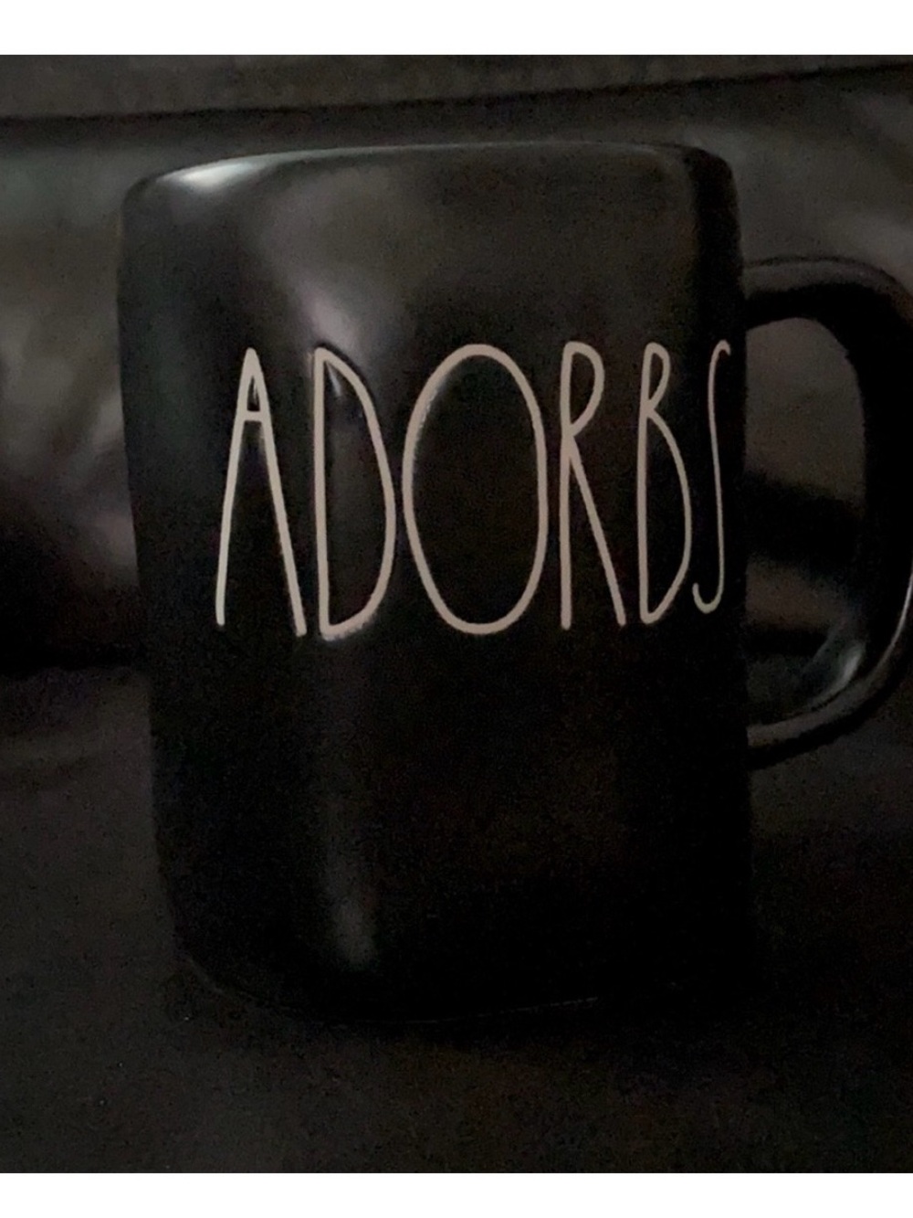 Rae Dunn Black 'ADORBS' Ceramic Coffee Mug - Black
